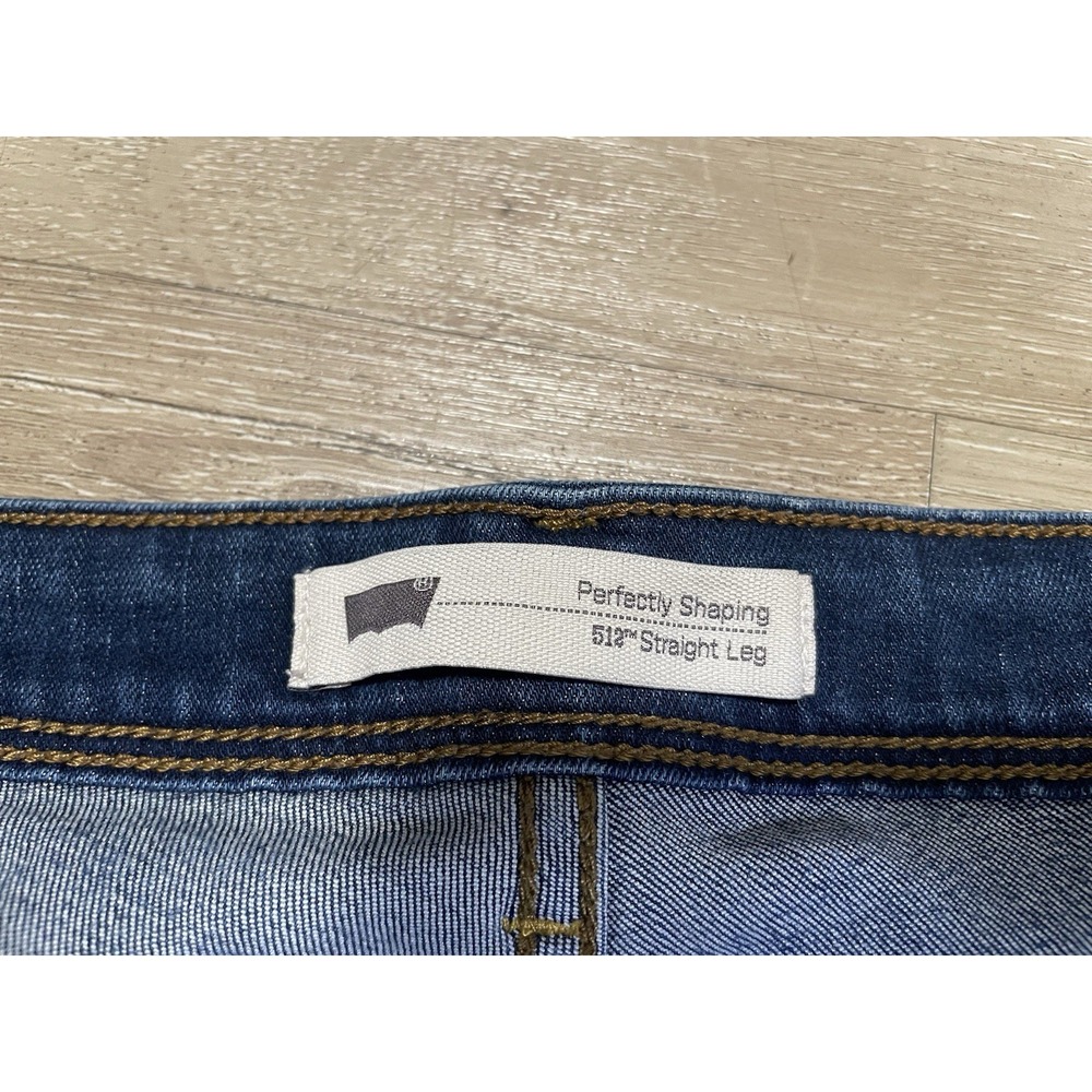 Levi's 512 Jeans Womens Sz 20 Blue Perfectly Shaping Straight Leg Stretch Denim - Picture 3 of 8